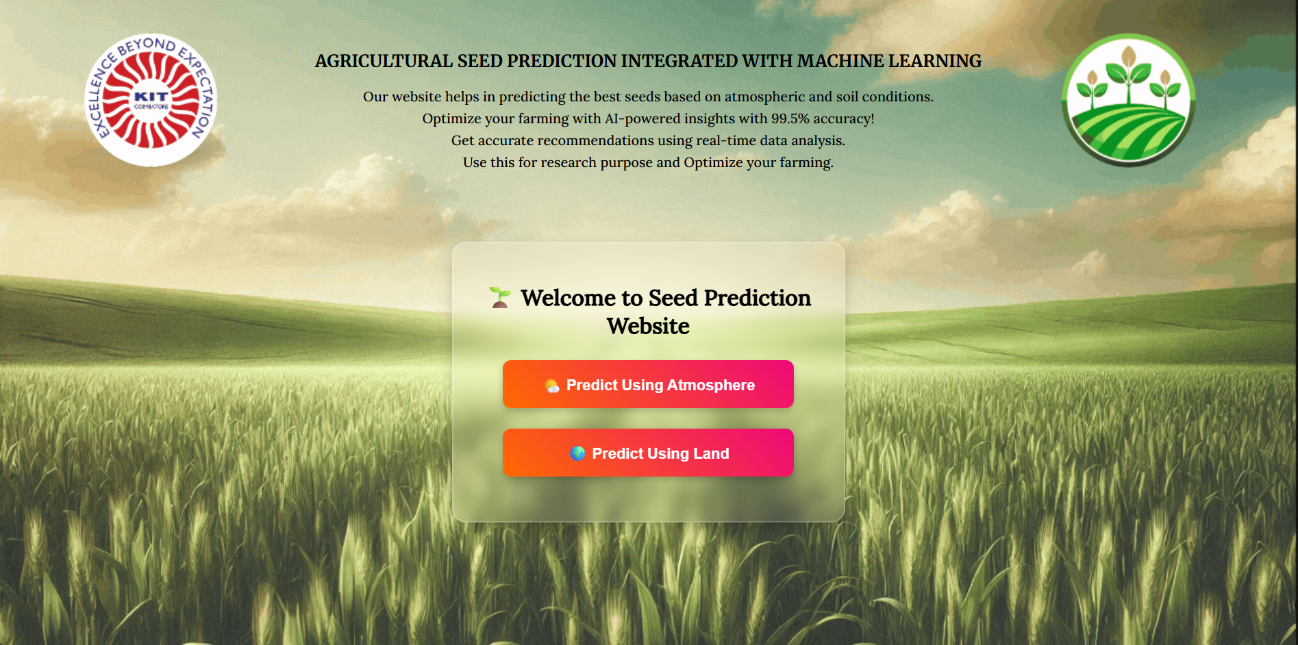 Intelligent Seed Prediction System